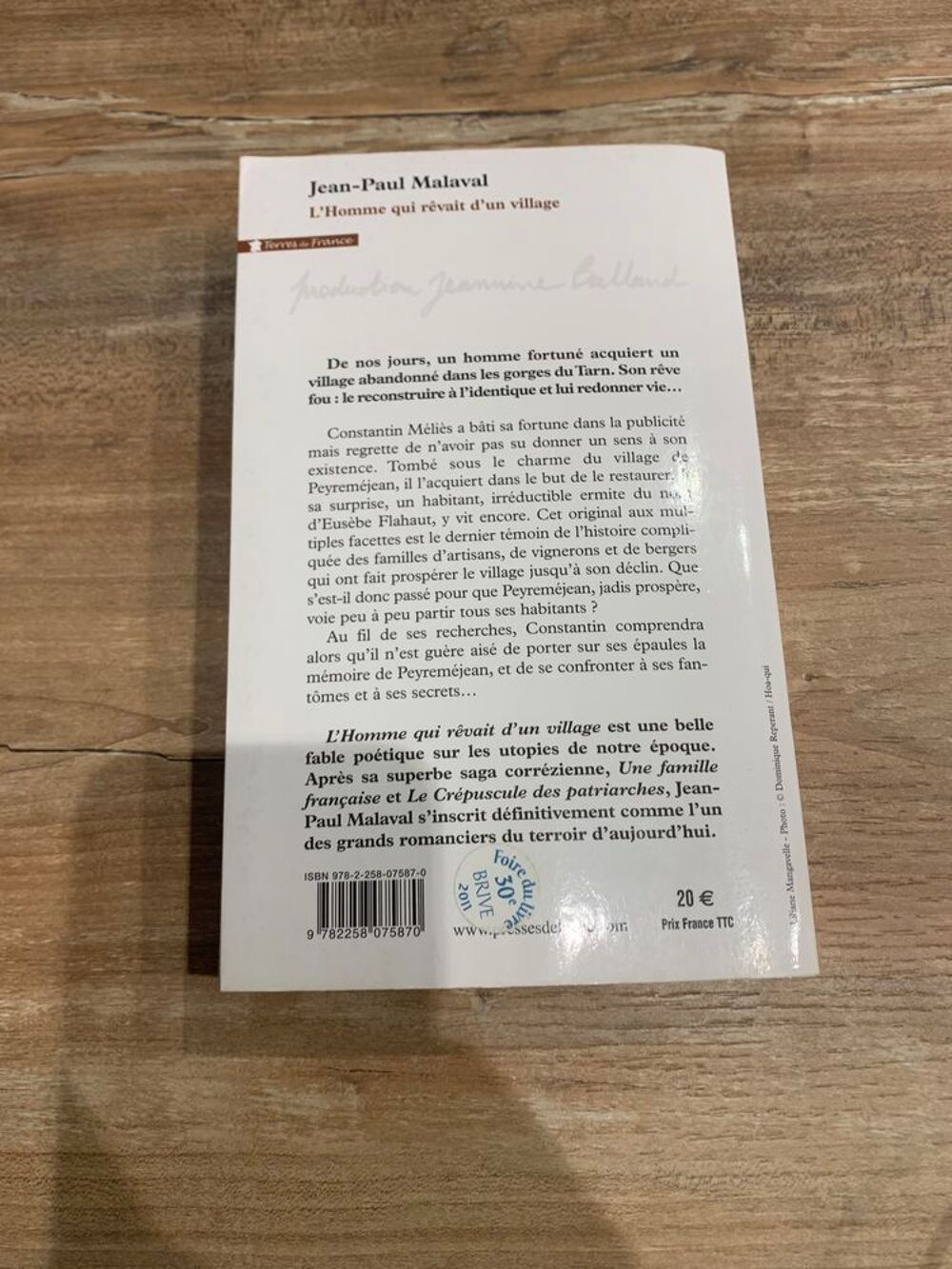 Livre roman " L' homme qui r&ecirc;vait d' un vill Livres et BD