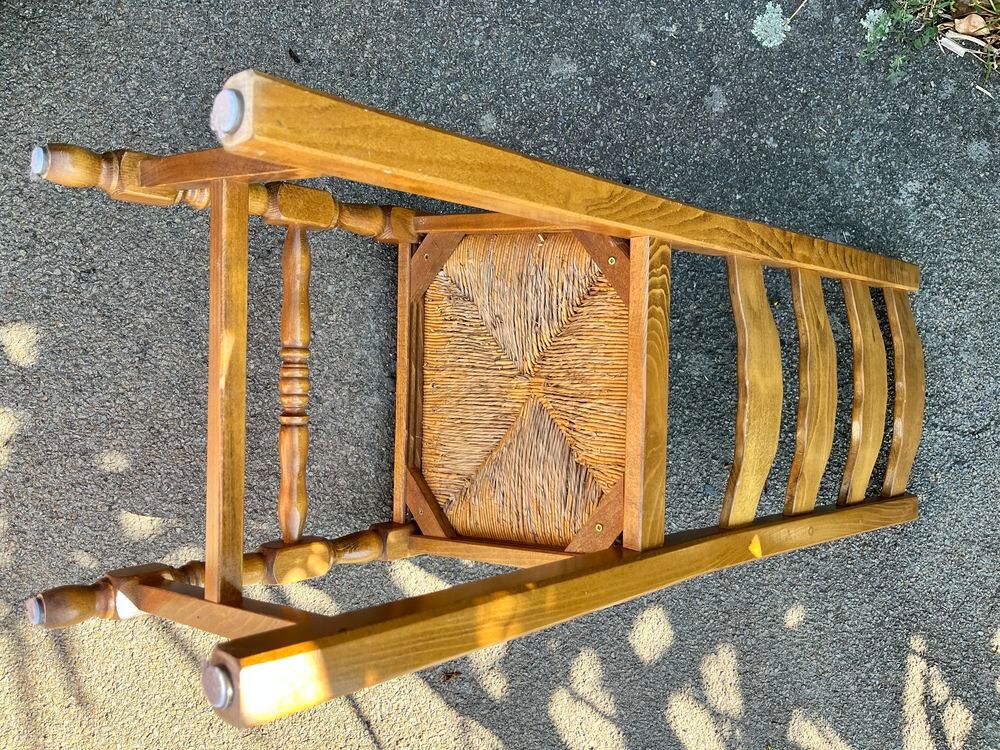 6 CHAISES BOIS ET PAILLE Meubles