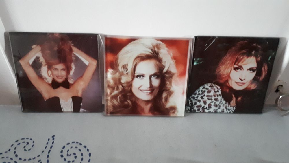 DALIDA : 3 tr&egrave;s rares dessous de verre NEUFS - 40 euros 
