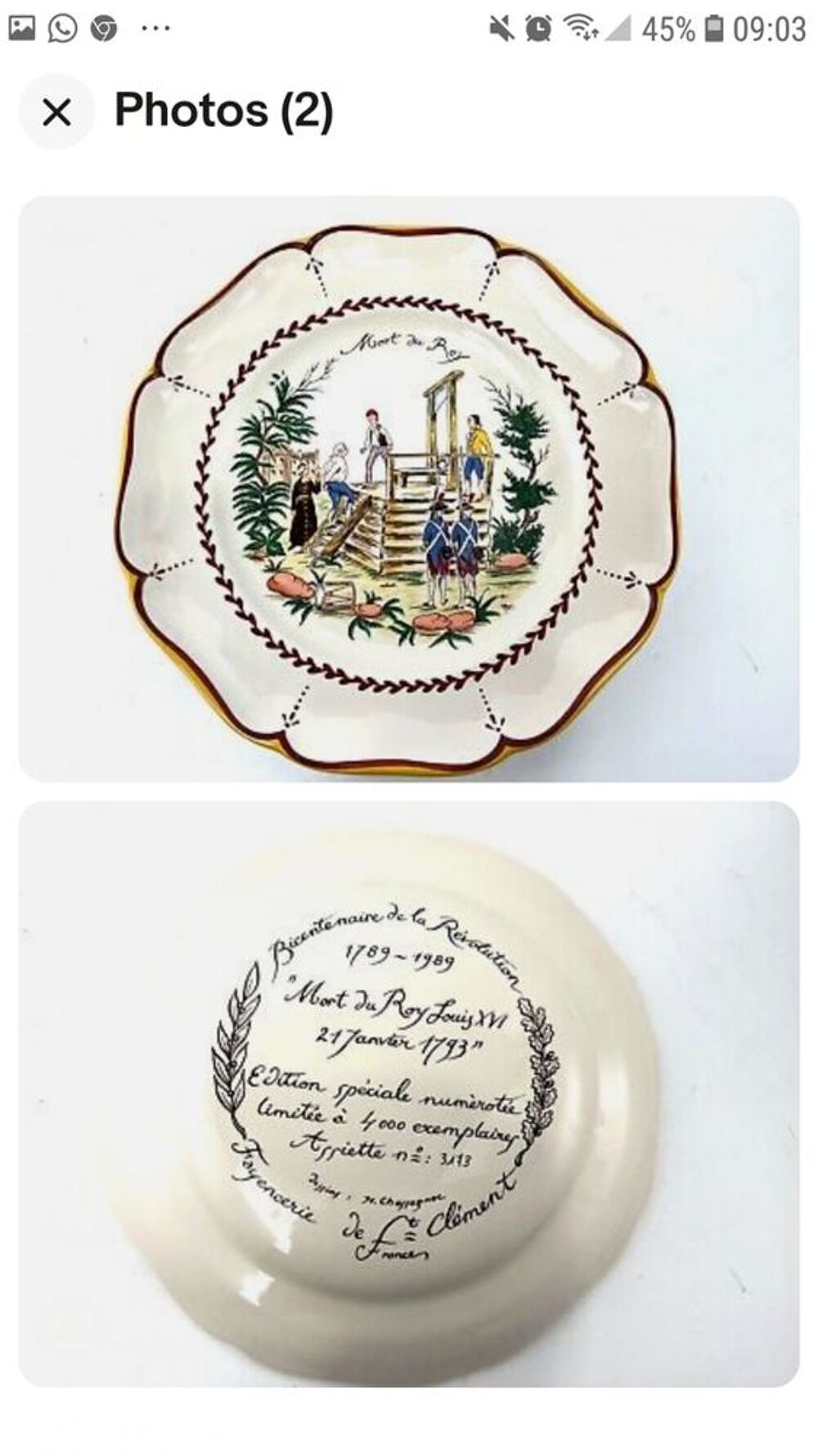 assiettes fa&iuml;ences Cuisine