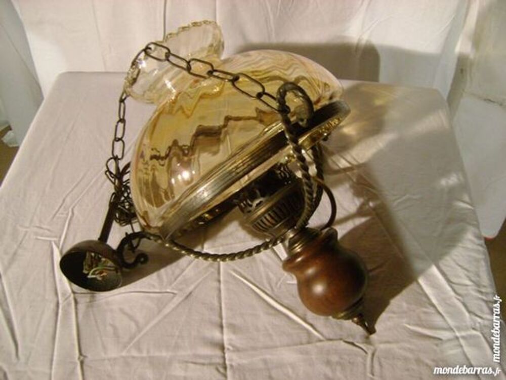 lustre verre et bois Cuisine