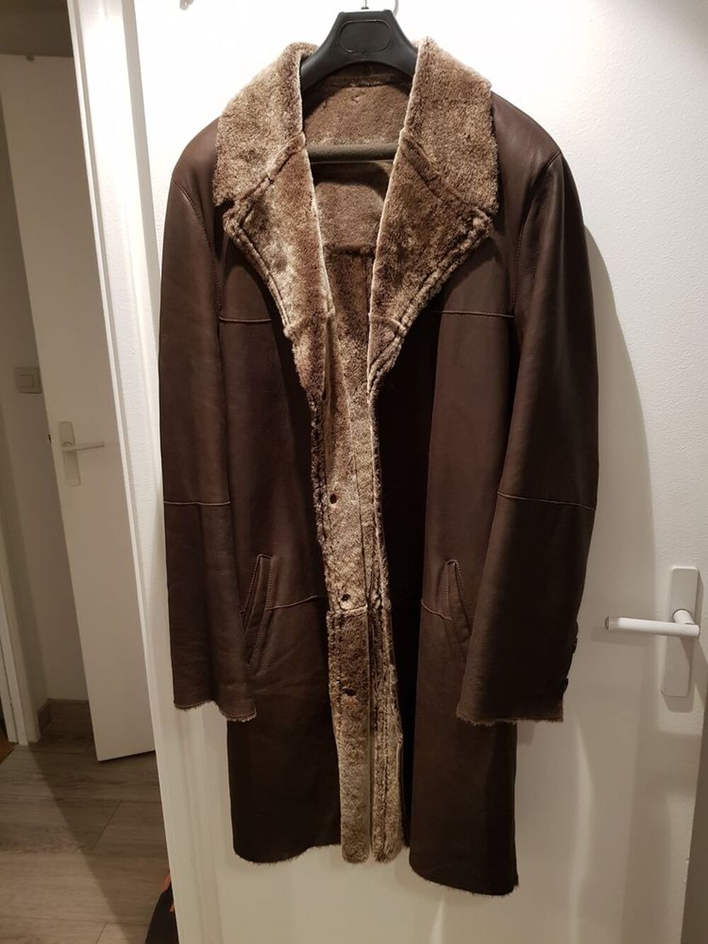 MANTEAU 3/4 NUBUCK DOUBLE AGNEAU DE TOSCANE Vêtements