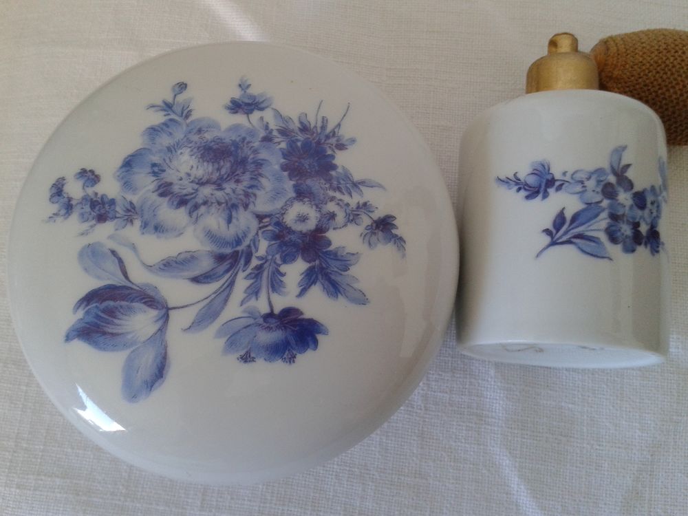 ensemble vaporisateur et poudrier Limoges SOLIM Décoration