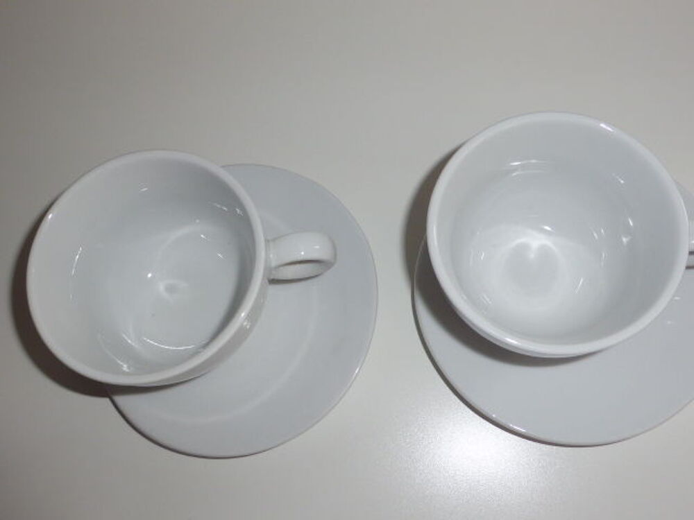 Set de 2 grandes tasses blanches Caf&eacute; Caron Cuisine