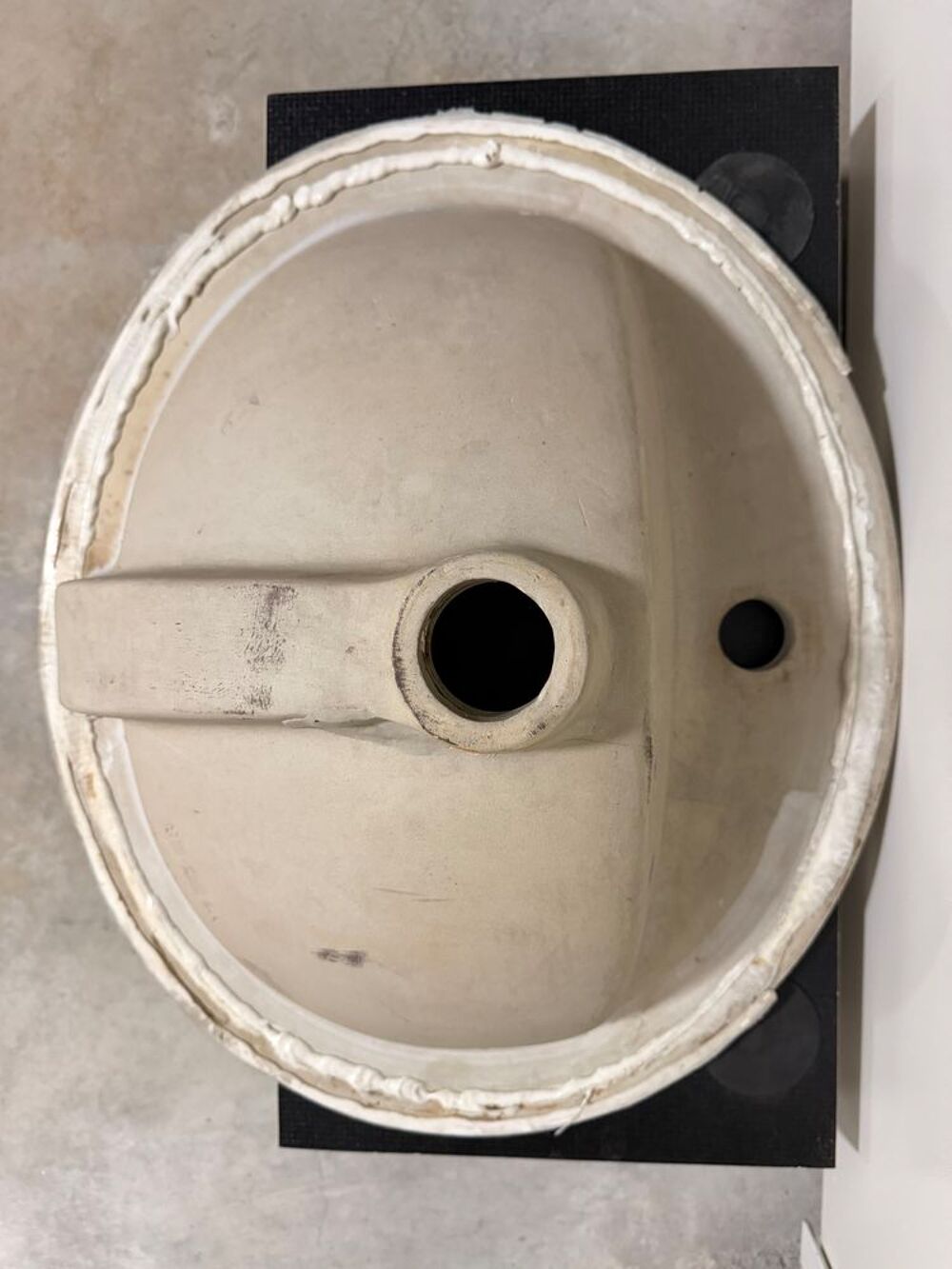 VASQUE LAVE MAINS &Eacute;MAIL C&Eacute;RAMIQUE Blanc Bricolage