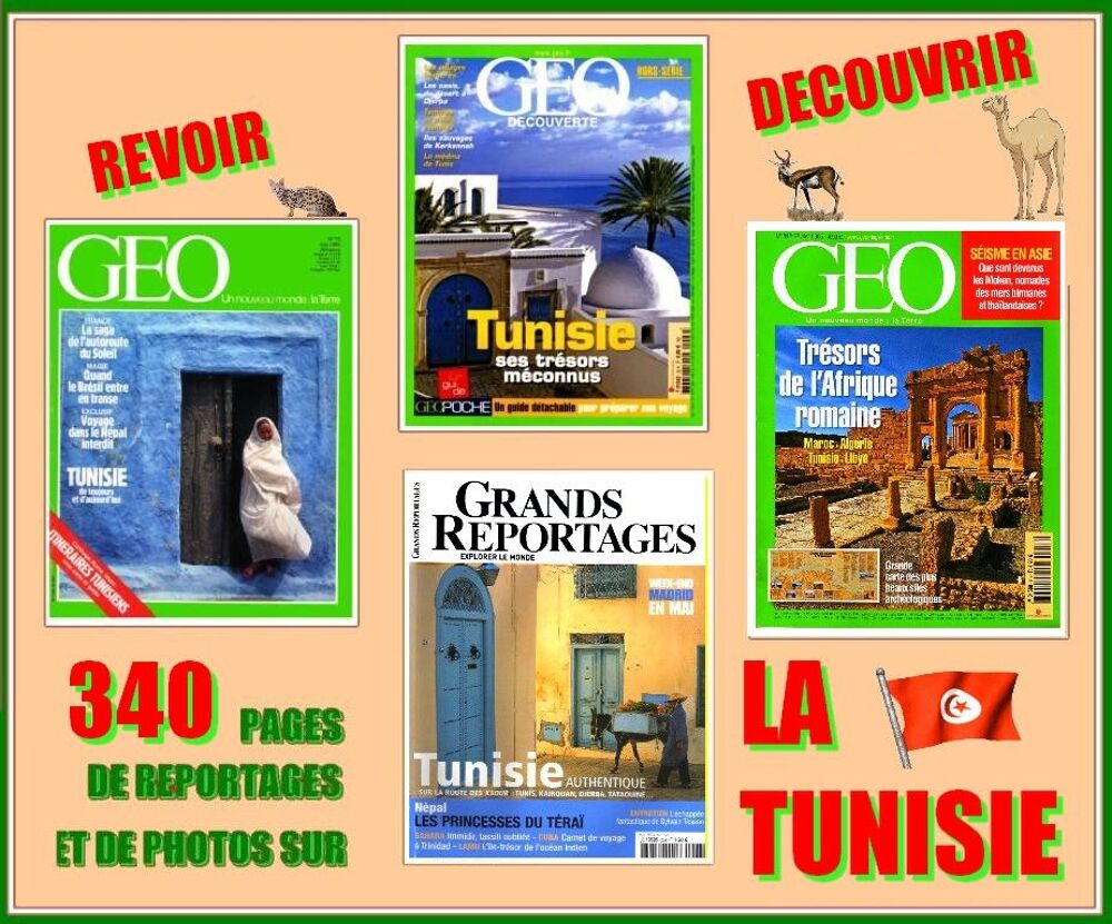 LA TUNISIE - Afrique du Nord - MAGHREB / prixportcompris Livres et BD