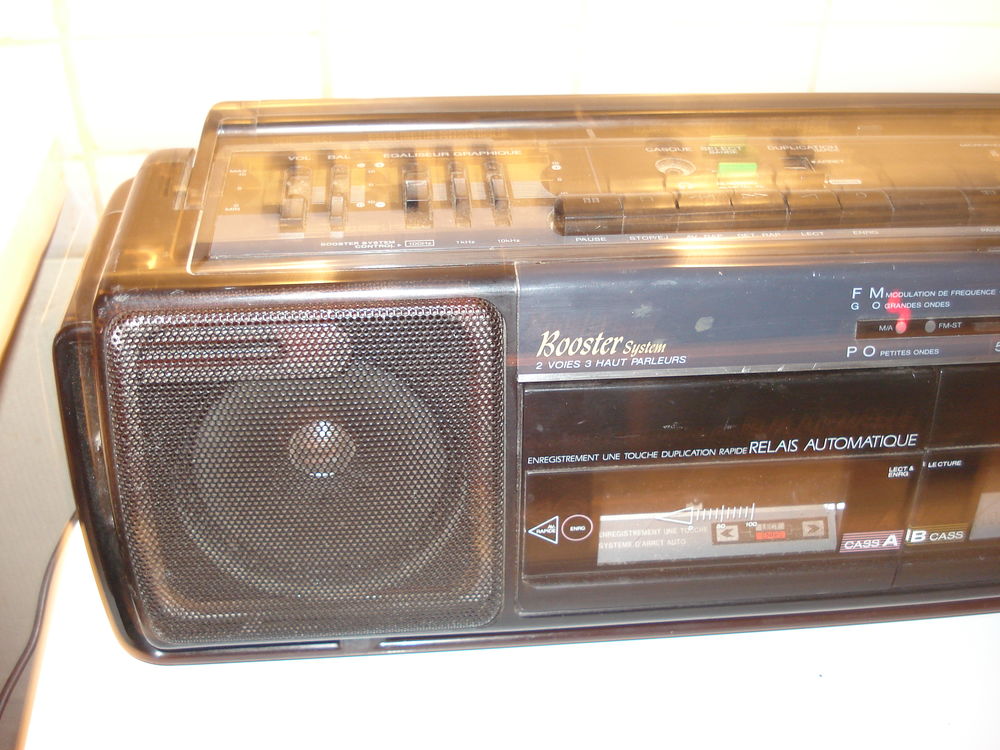 Vintage AKAI W-580L Ghetto Blaster Boom Box double Cassette Audio et hifi