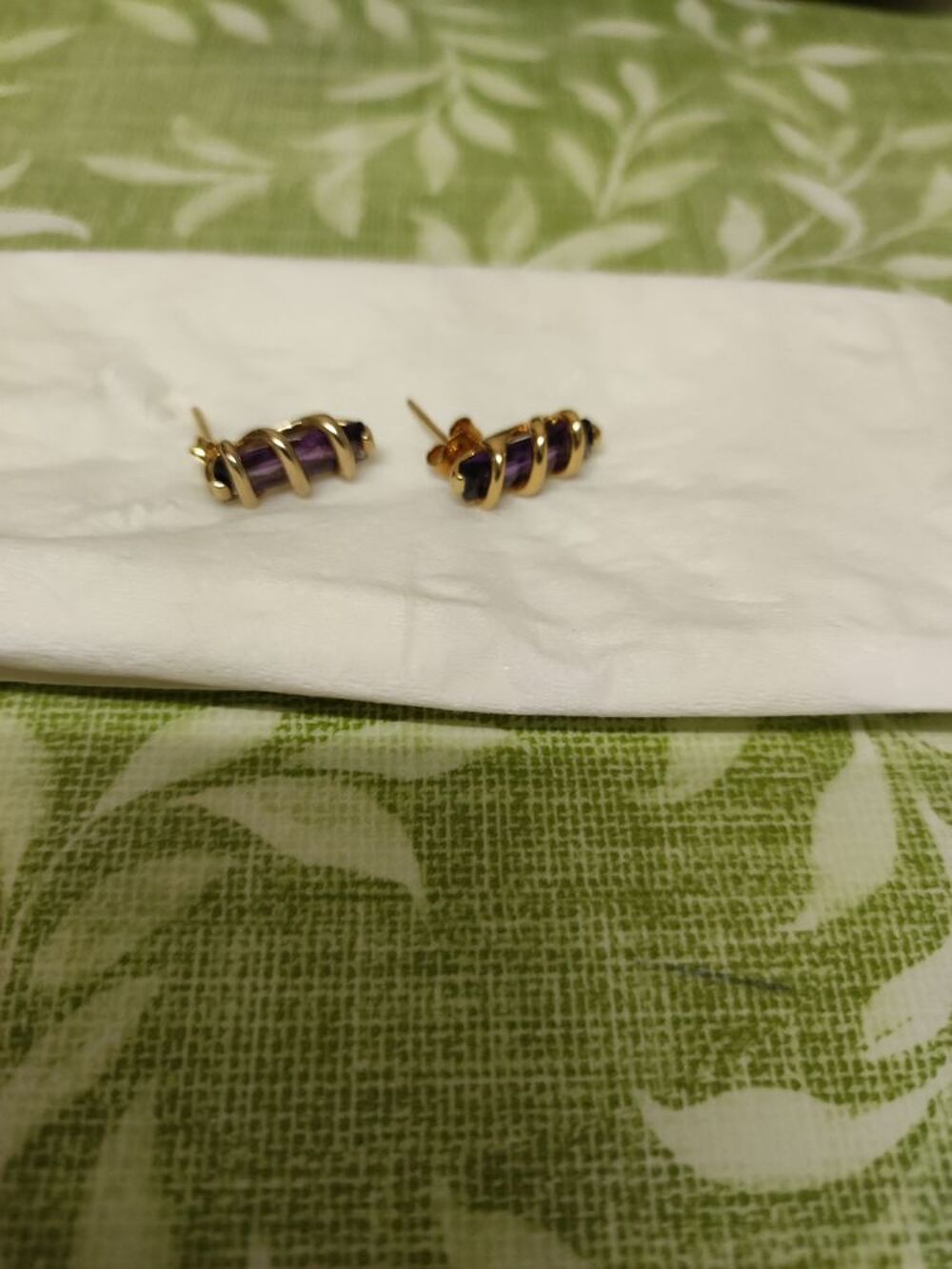 Boucles d'oreilles plaqu&eacute; or Bijoux et montres
