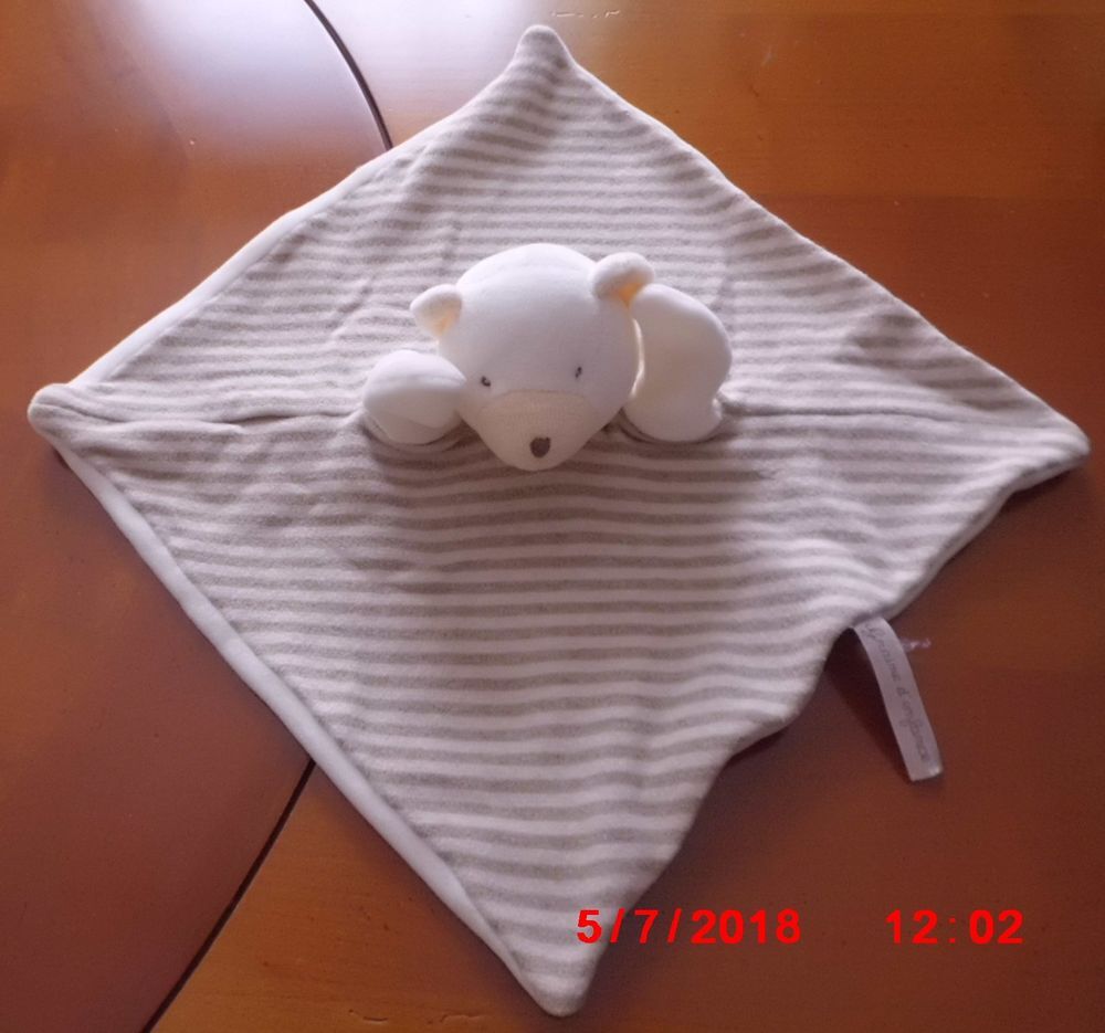 DOUDOU OURS BLANC ET BEIGE MOULIN ROTY Jeux / jouets