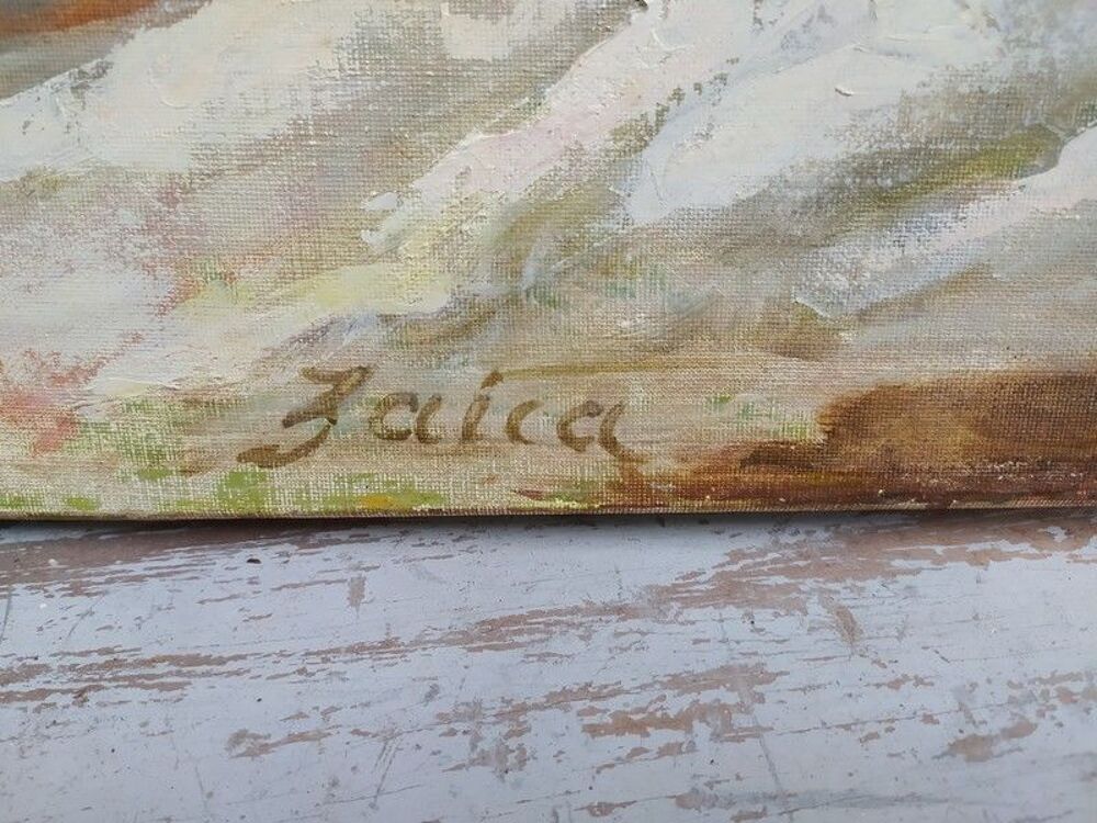 Tableau Bouquet de Fleurs Lila Sign&eacute; Zaica 