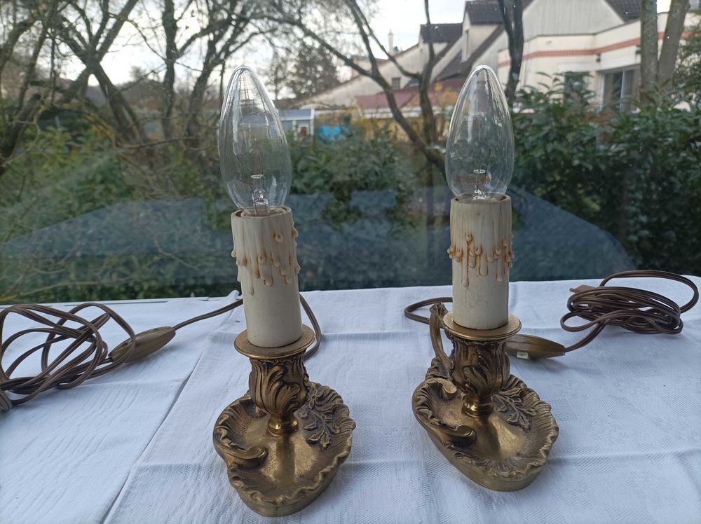 petite lampes de chevet en bronze Décoration
