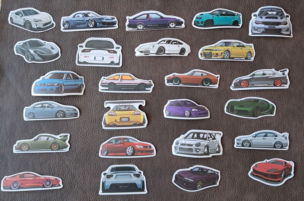 lot de 25 stickers autocollants voiture de sport
