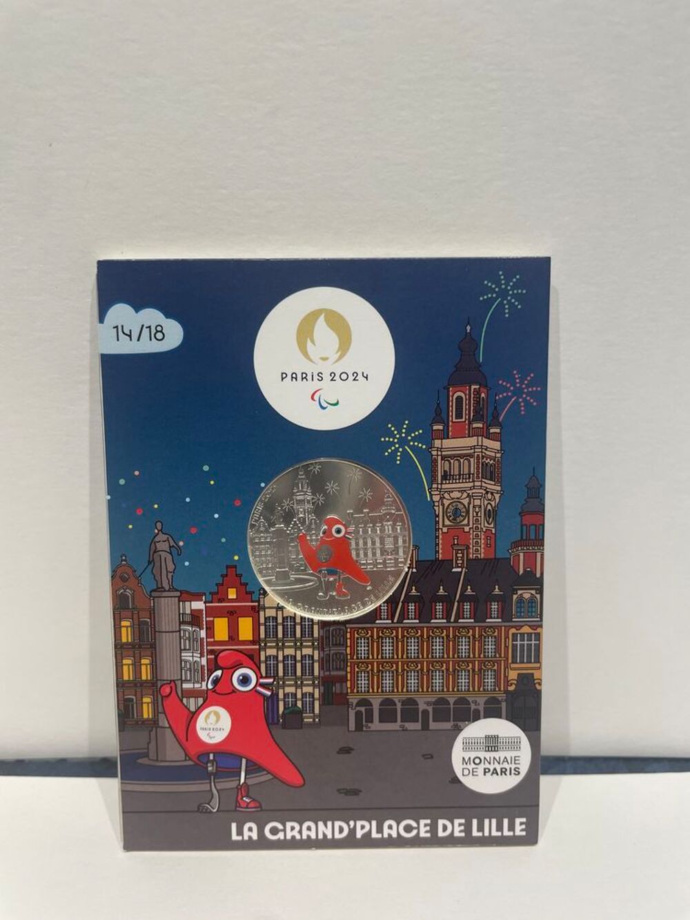  JO Paris 2024 10e ARGENT 2024 la Grand Place de Lille 