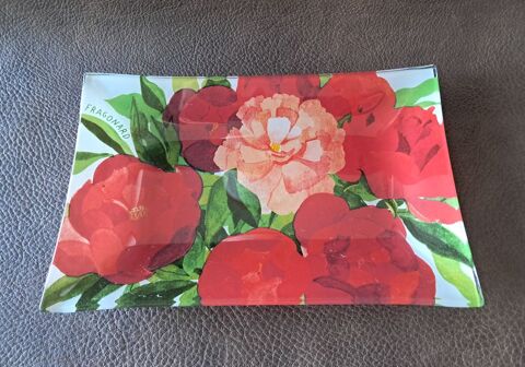 porte savon en verre incurv� Fragonard 
d�cor� de fleurs  10 Carnon Plage (34)