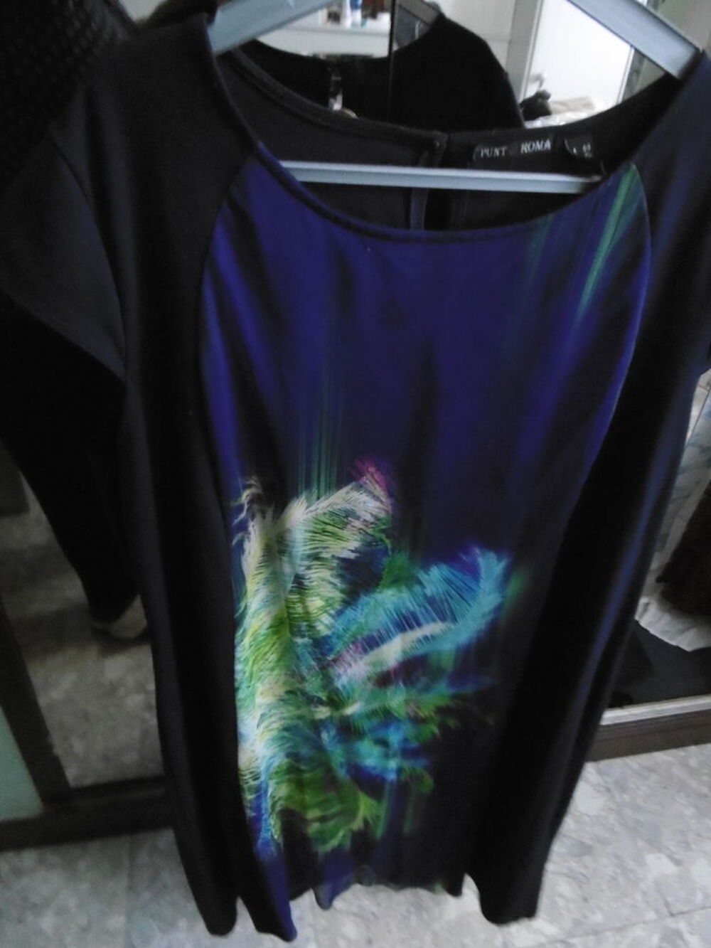 robe bleue d'&eacute;t&eacute; manches courtes Vêtements