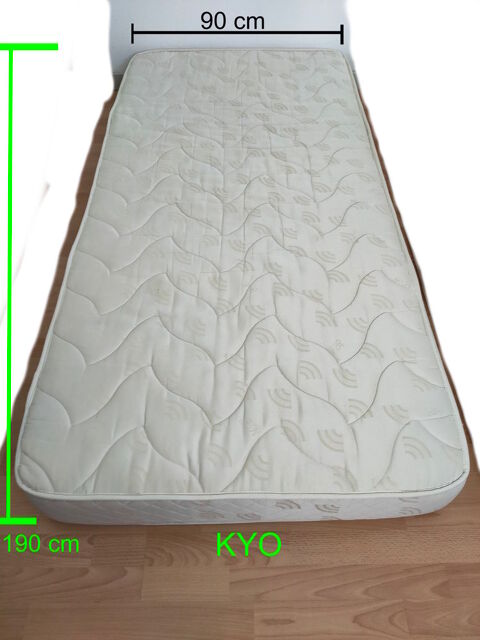 Matelas 90x190cm, �paisseur 20cm, mousse latex, beige ivoire 49 Foncine-le-Haut (39)