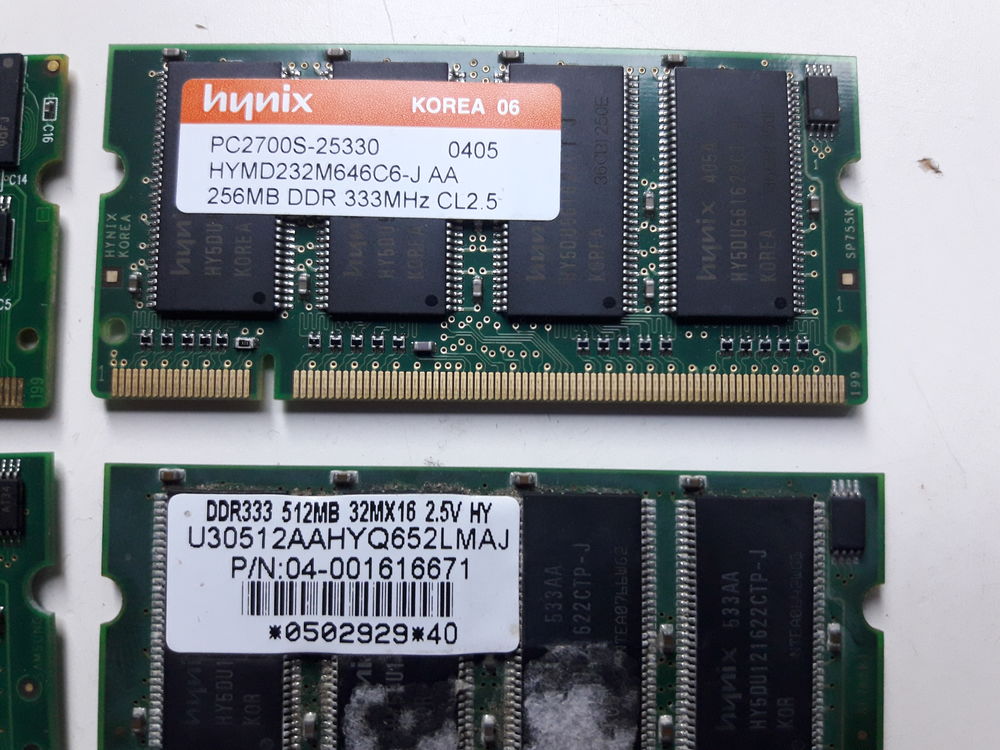 Barrettes DDR sodimm Matériel informatique