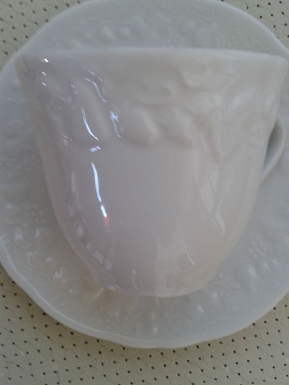Tasse + soucoupe neuves DESHOULIERES mod&egrave;le California Cuisine