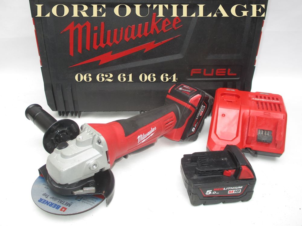 MILWAUKEE HD18 AG 125 - Meuleuse / Disqueuse Bricolage