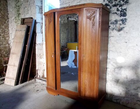 Meuble de rangement armoire en bois art déco 1930 130 Monflanquin (47)