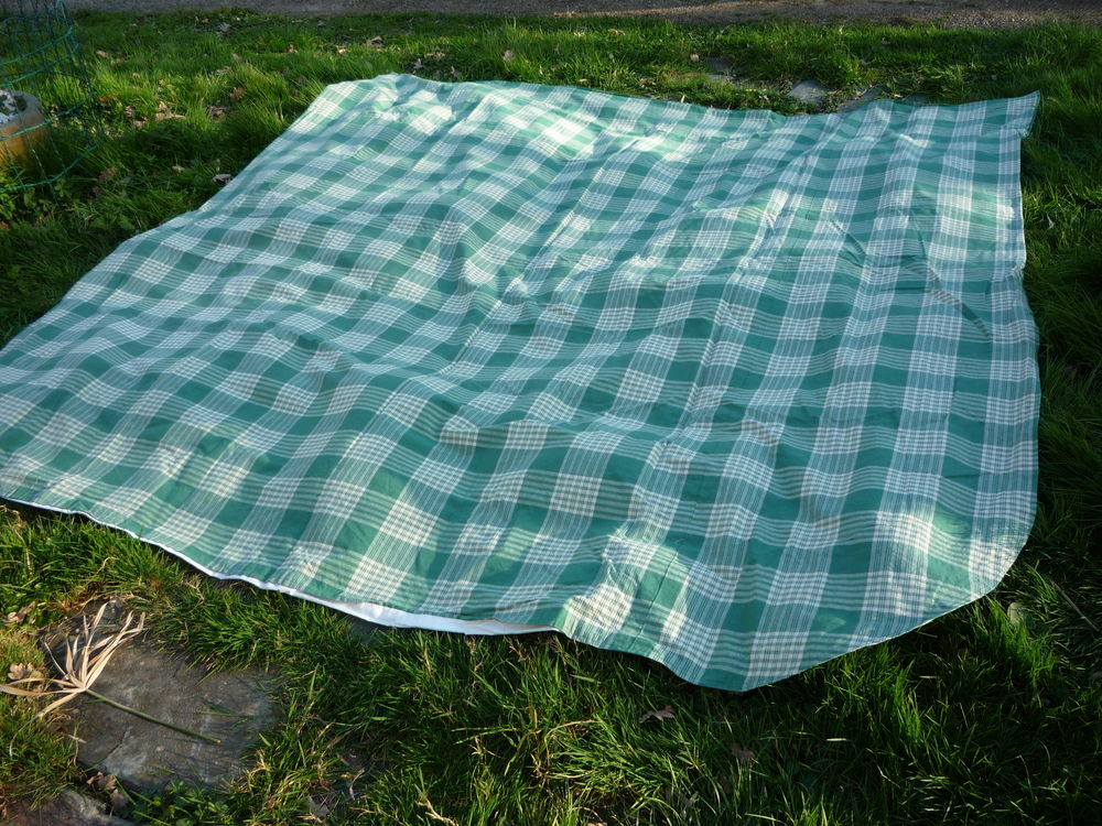 Dessus de lit &agrave; carreaux vert (R) Décoration