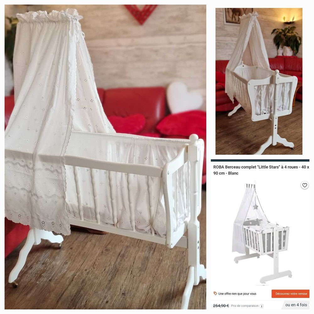 Lit de b&eacute;b&eacute; en bois Mobilier enfants