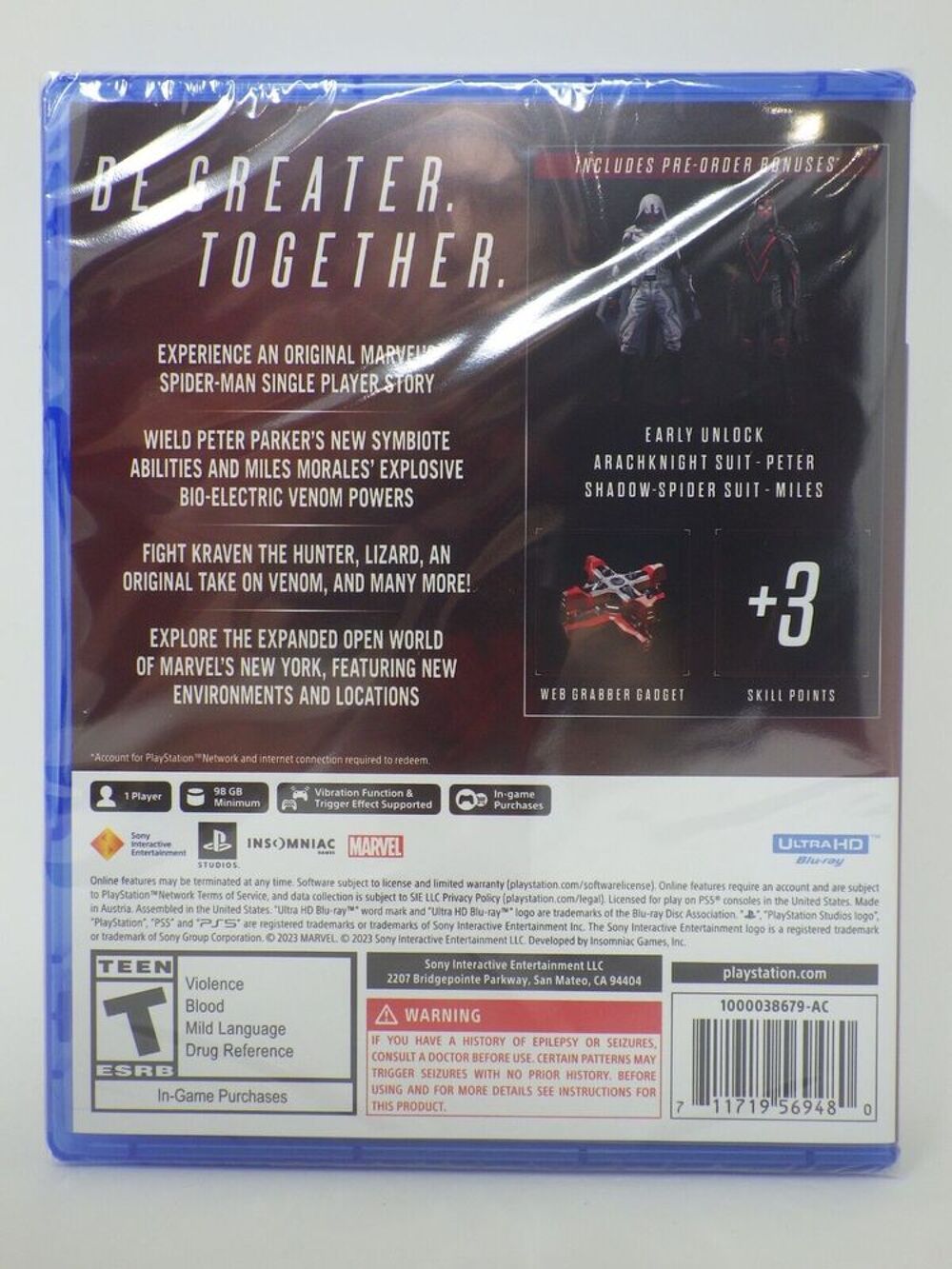 Spider Man 2 JEUX PS5 Neuf Consoles et jeux vidéos