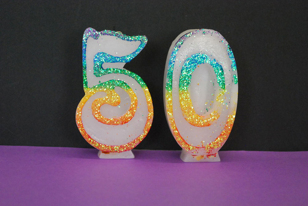 bougies d'anniversaire 50 ans Décoration