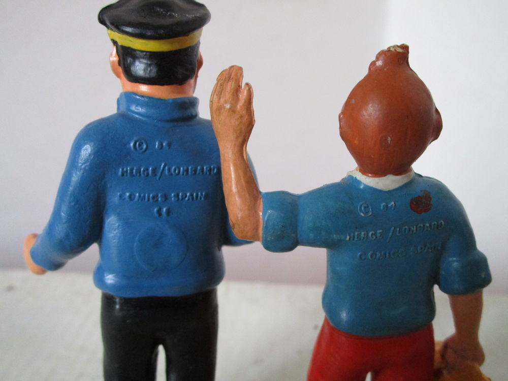 VIEILLE FIGURINE TINTIN +CAPITAINE HADDOCK COMICS SPAIN1984 