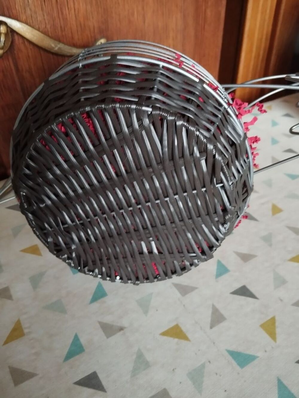 Panier &agrave; oeufs en fer Dcoration