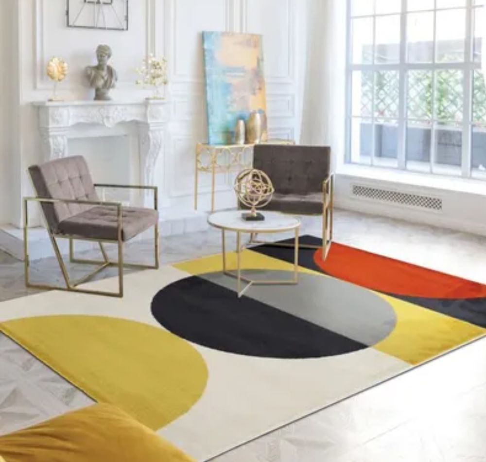 Tapis g&eacute;om&eacute;trique neuf Décoration