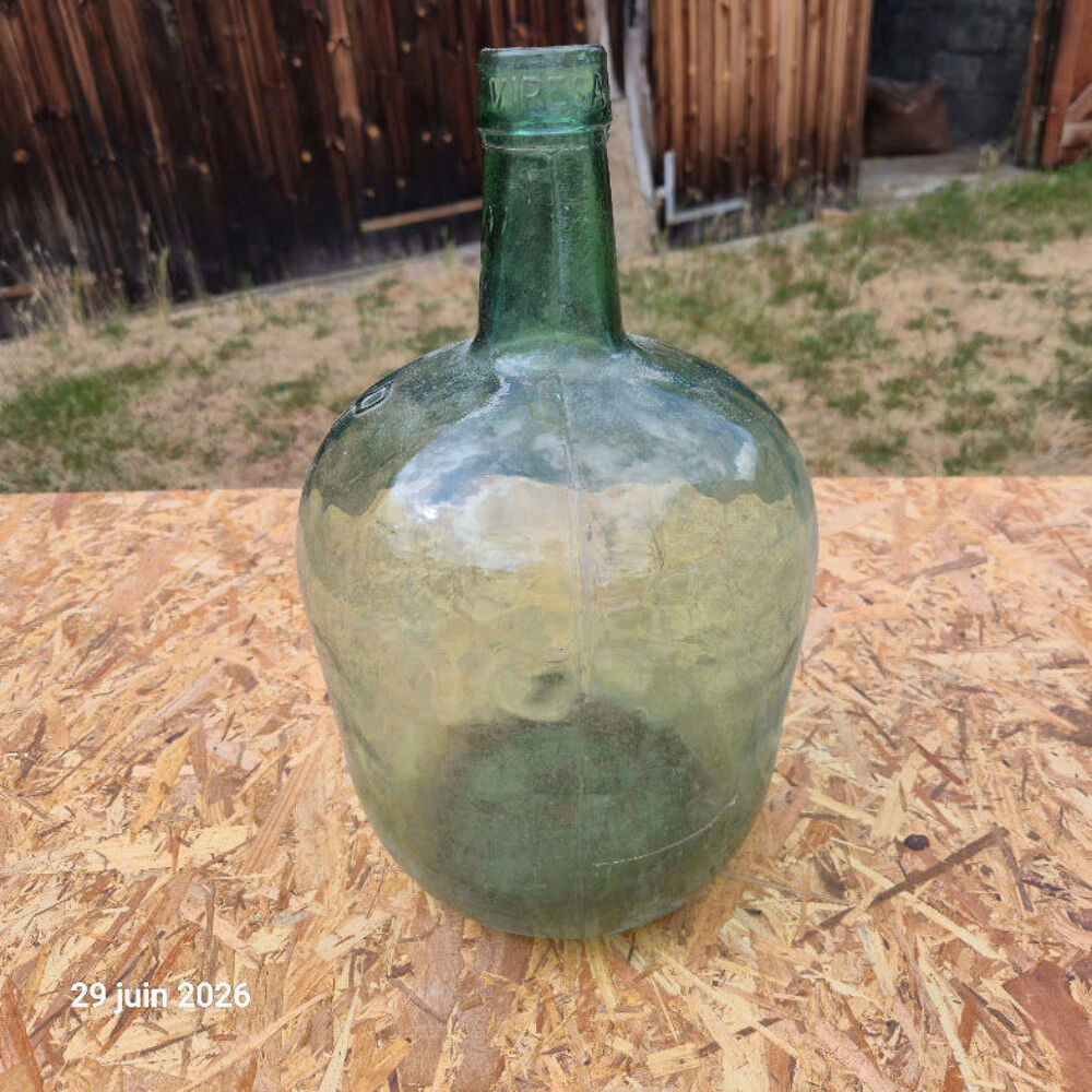 Dame Jeanne en verre vert de la marque VIRESA. 5-6 litres Décoration
