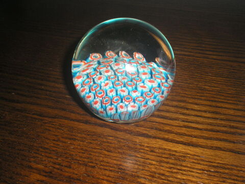 Presse papier sulfure Millefiori en verre 20 �ragny (95)