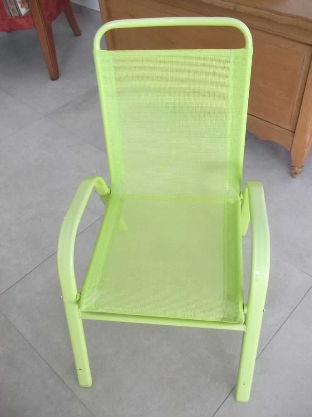 fauteuil enfant vert anis Jardin