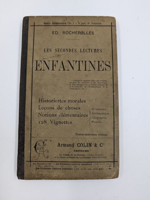 Livre ancien Les Secondes Lectures Enfantines (année 1897) 15 Vulbens (74)