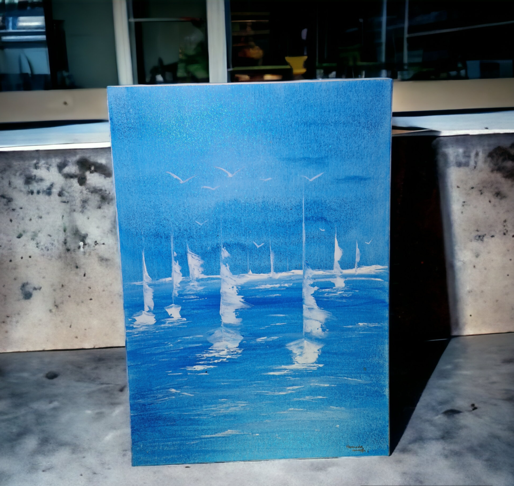 Tableau marine bleu moderne Décoration