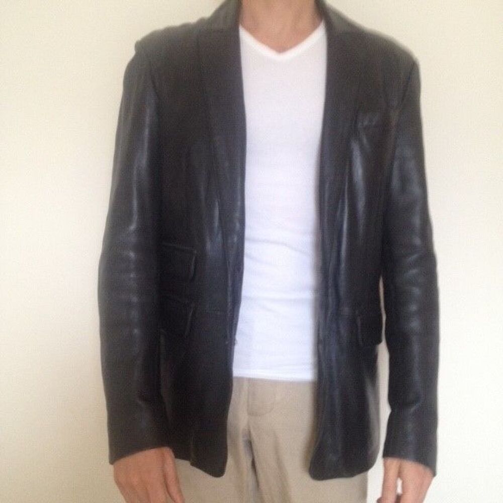 Blazer en cuir d'agneau v&eacute;ritable Redskins Vêtements