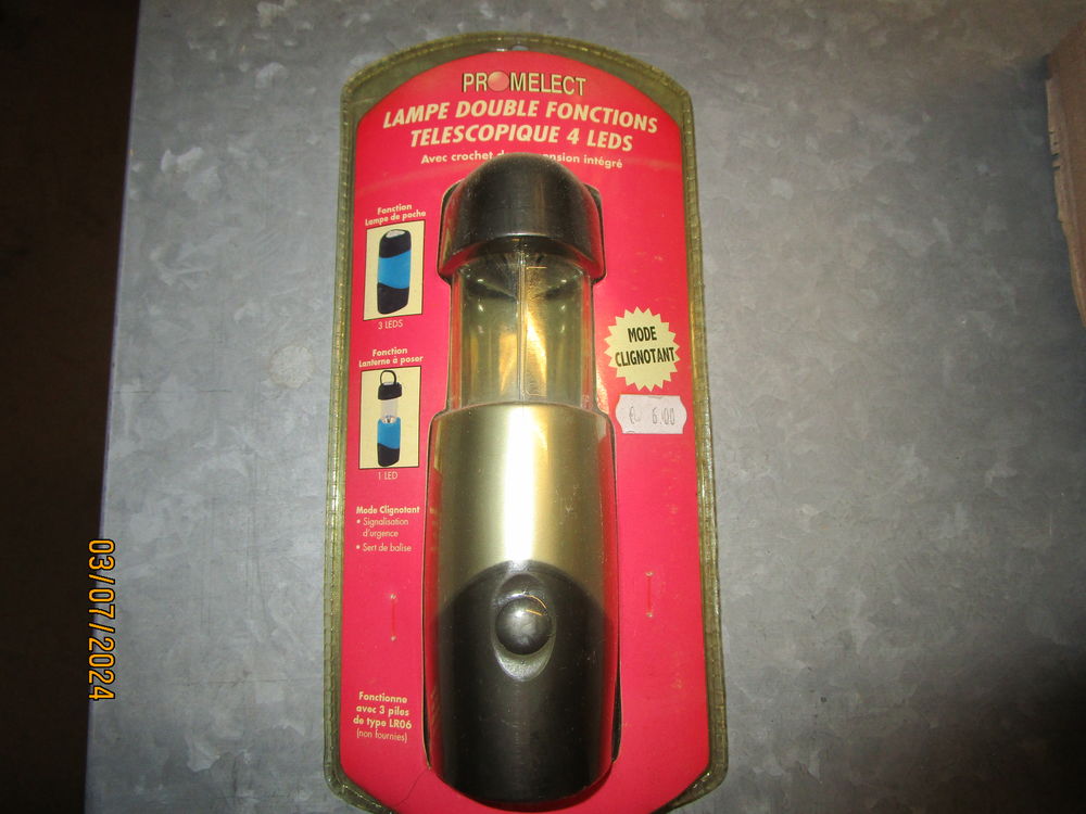 lampe torche double fonction 4 LED Bricolage