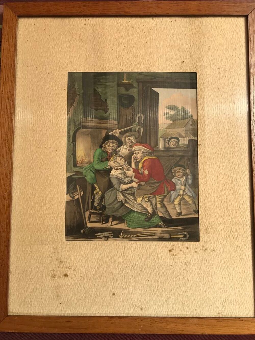 Lot de 3 gravures anciennes "Dentiste" Décoration