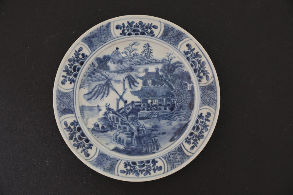 ASSIETTE CHINOISE PAYSAGE 