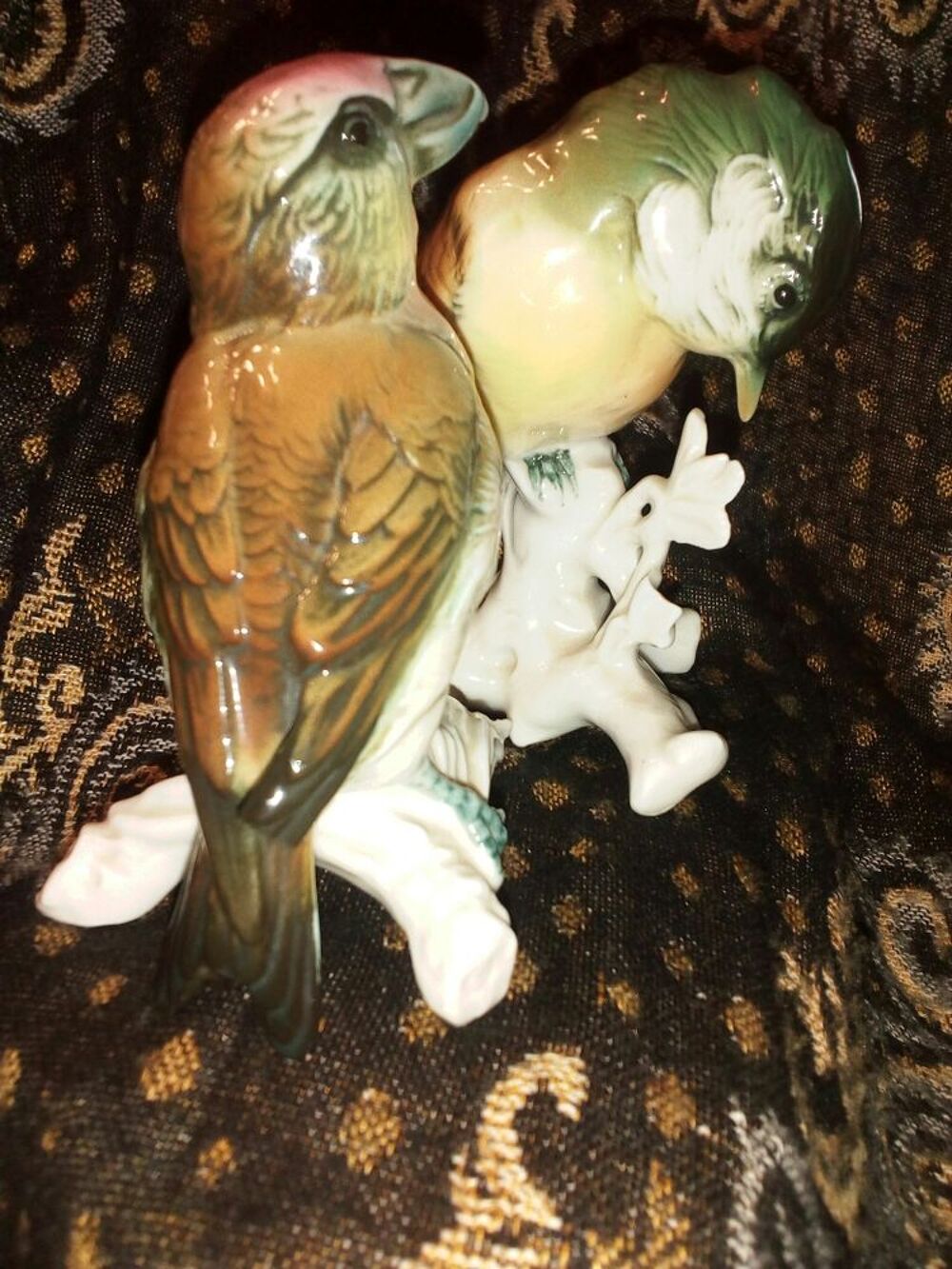 3 oiseaux en porcelaine de Saxe Germany 