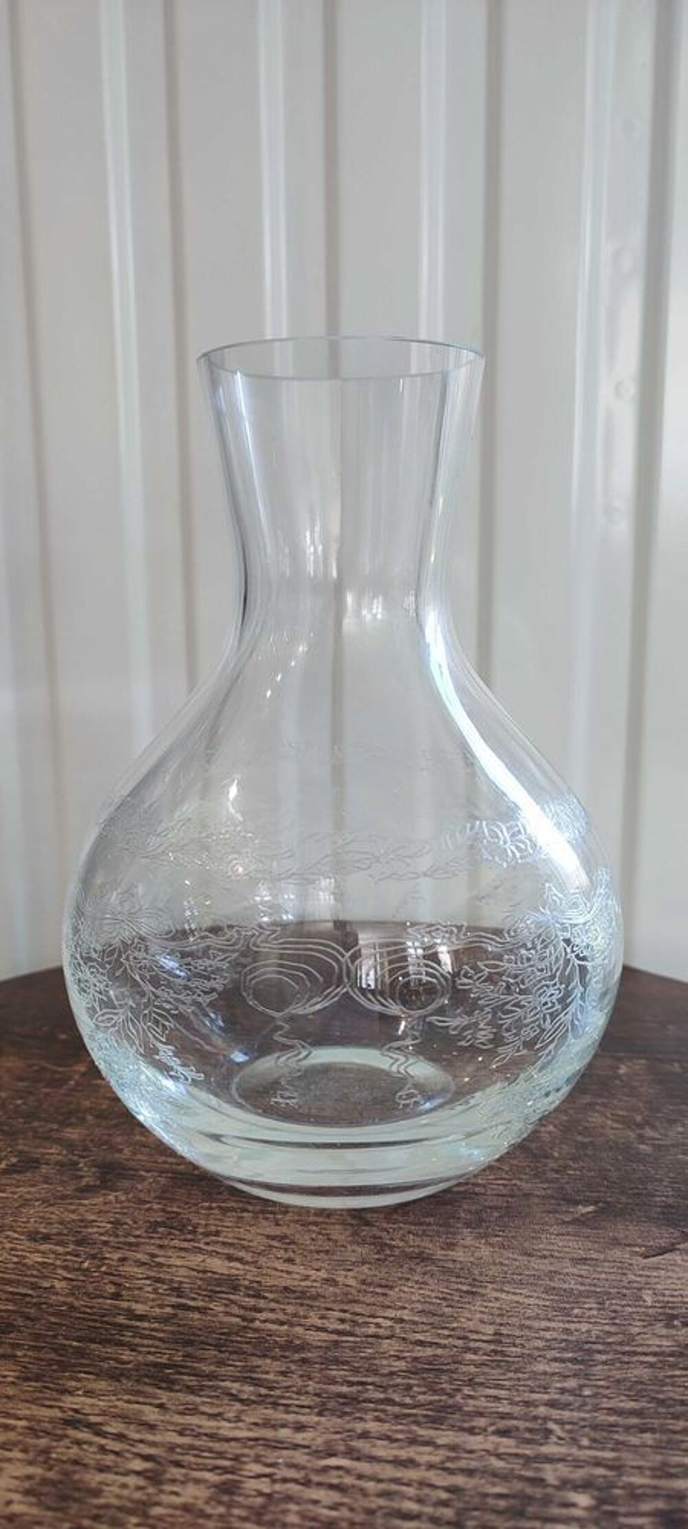Carafe Vintage en verre s&eacute;rigraphi&eacute; 