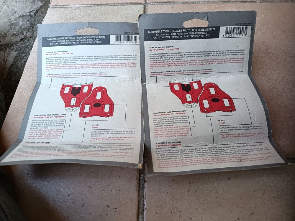 Cales pour p&eacute;dales Vélos