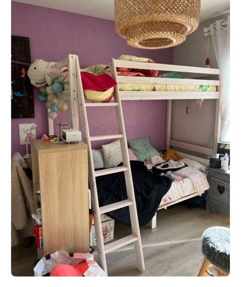 Lit mezzanine + matelas 190 Idron (64)