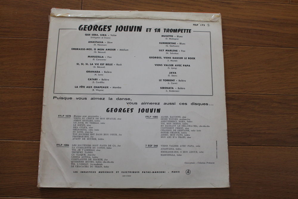 DISQUE VINYLE GEORGES JOUVIN ET SA TROMPETTE CD et vinyles