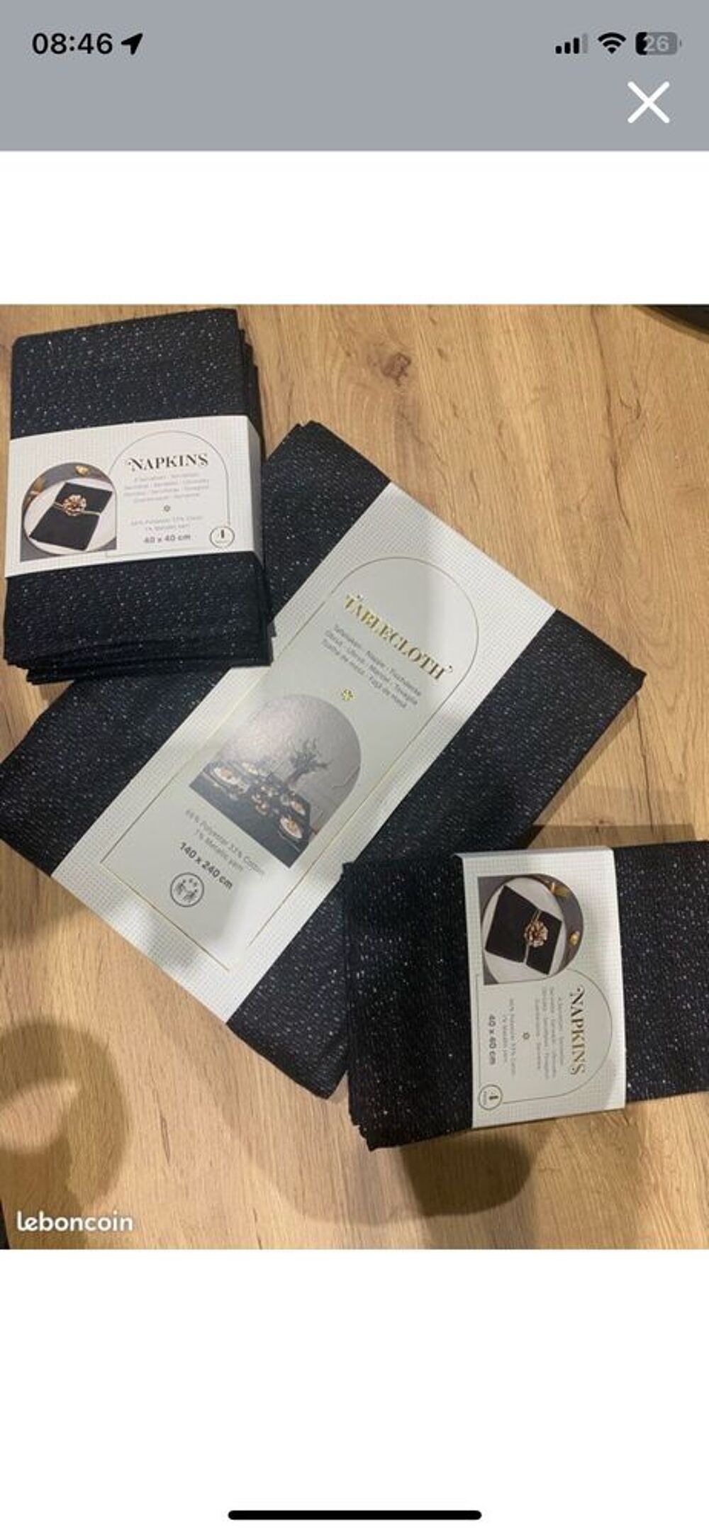 ensemble serviettes nappe Dcoration