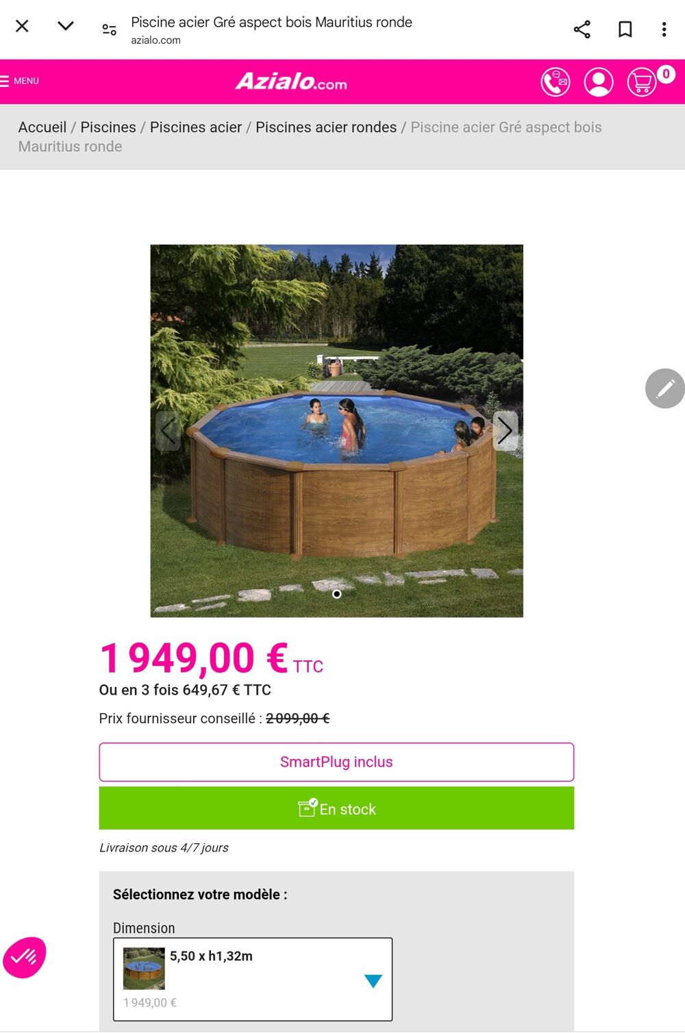 Piscine hors sol Jardin