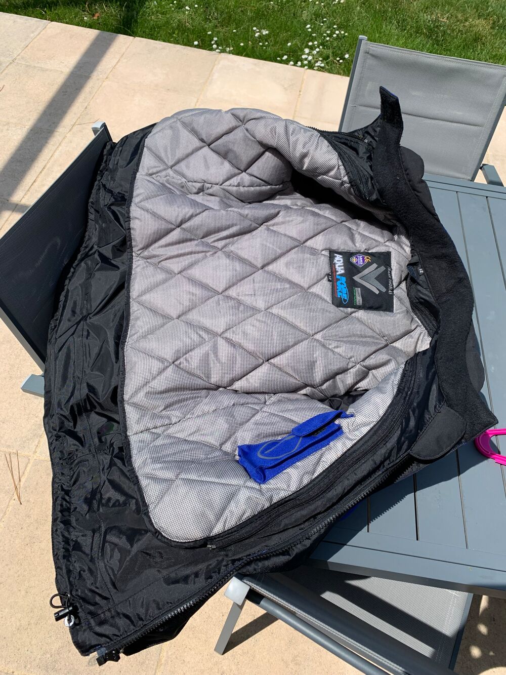 Blouson moto femme taille 40 bleu Franck Thomas Vtements