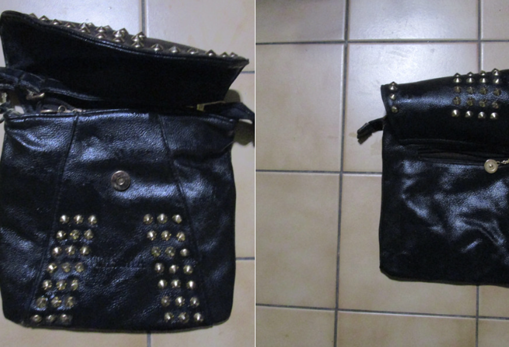 Sac &agrave; main noir Misska. Maroquinerie