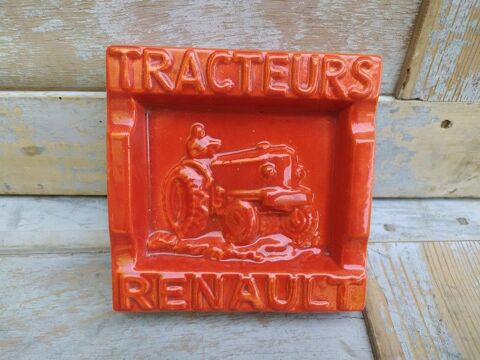 Cendrier publicitaire Tracteurs Renault Fa�ence 38 Loches (37)